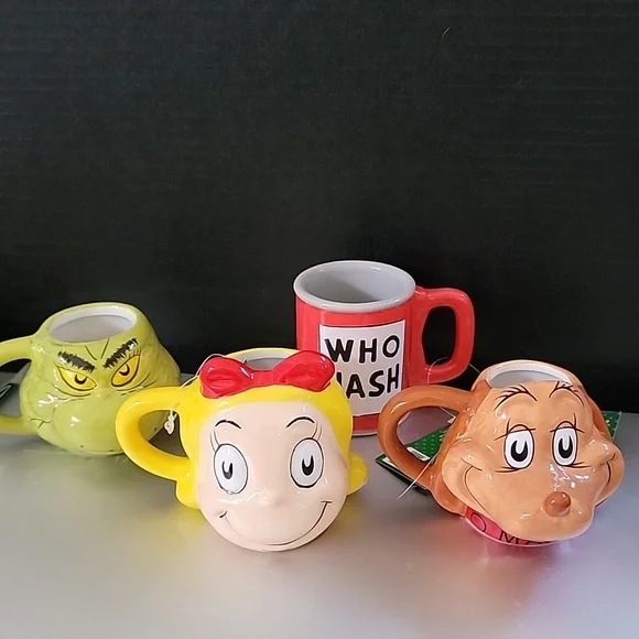 Grinch Miniture Mugs set of 4 - Picture 1 of 5